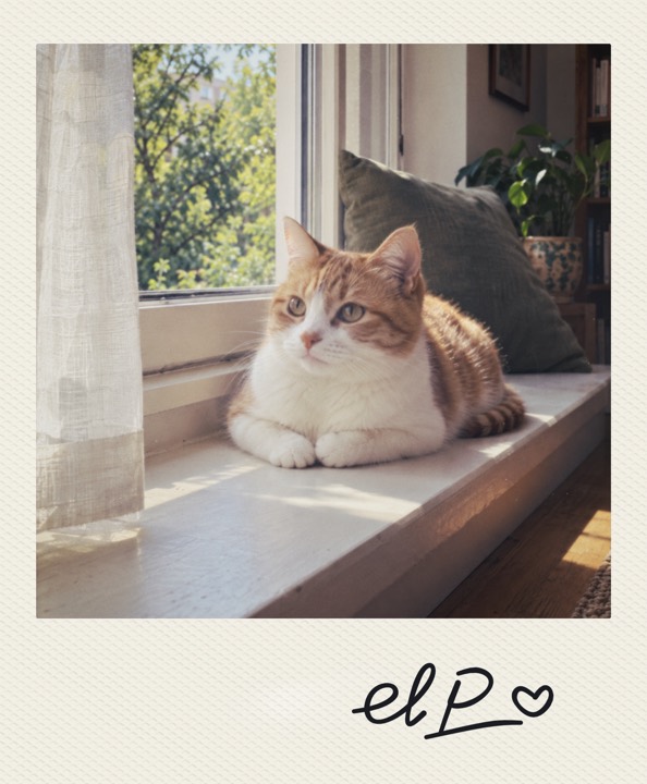 猫咪成片与真实手写落款